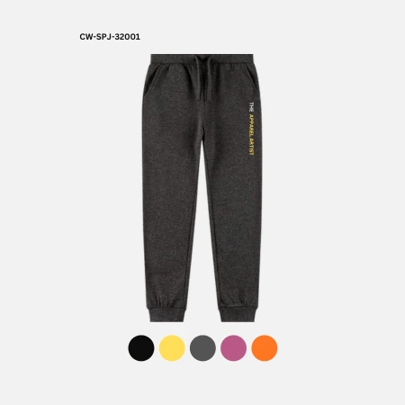 A comfortable pair of grey sweatpants.