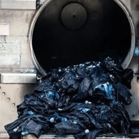 A close-up image of a garment featuring a gentle and natural enzyme wash effect, expertly crafted by The Apparel Artist.