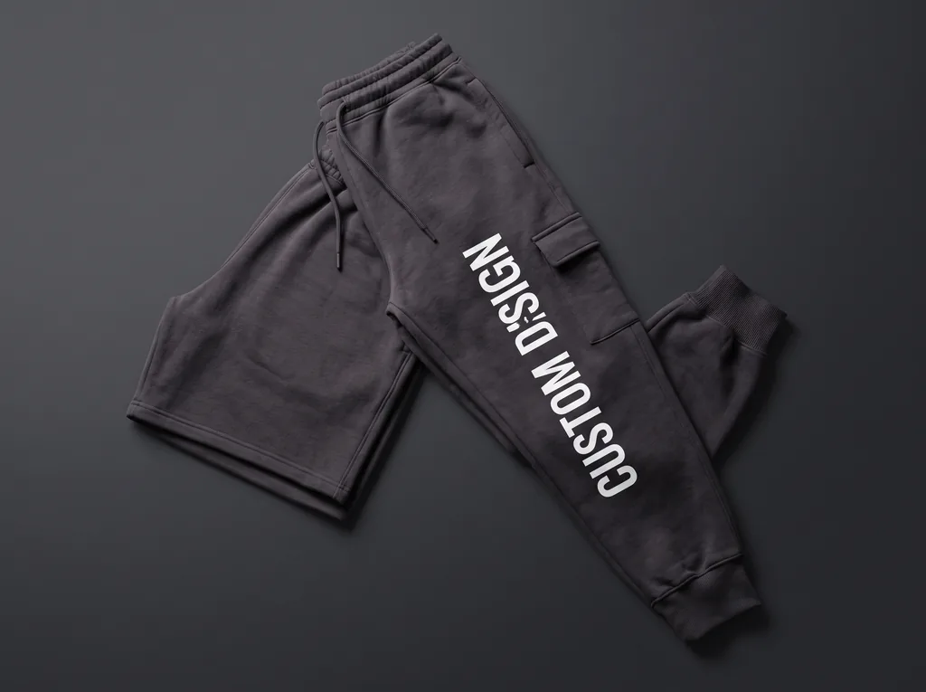 Fleece joggers and shorts with a CUSTOM DESIGN leg print from a custom streetwear manufacturer